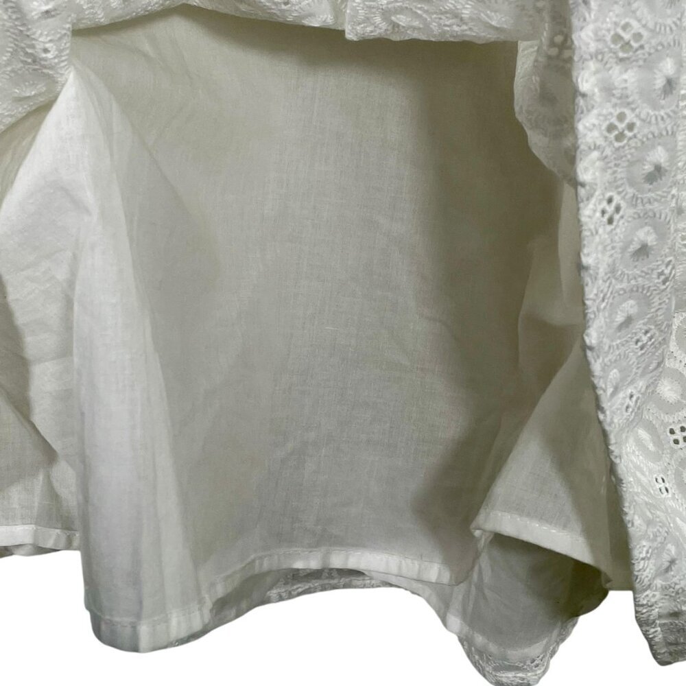 SAARADE White Cotton Eyelet Shirt Dress Scandinavian Chic NWT US 4 / EU 36 - Picture 11 of 15